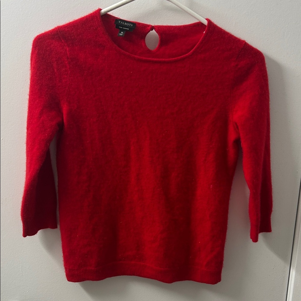 Talbots Bright Red Women's cashmere Sweater